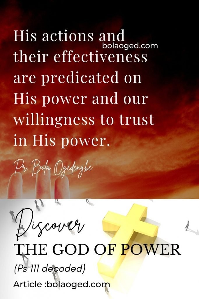 Discover the God of power